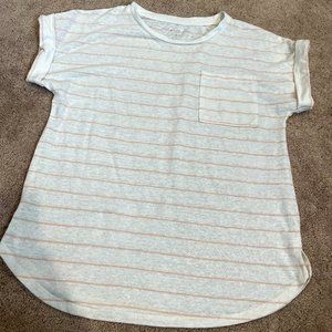 A New Day Striped Cuffed Tee